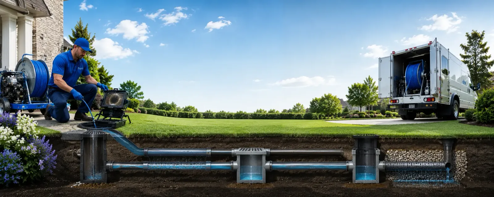 Outdoor drain cleaning information for Sweetser, IN